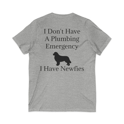 Plumbing Emergency Unisex Short Sleeve V-Neck Tee