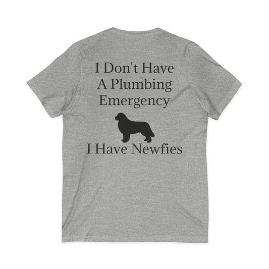 Plumbing Emergency Unisex Short Sleeve V-Neck Tee