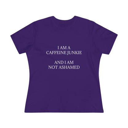 Caffeine Junkie Women's Short Sleeve Crewneck Tee