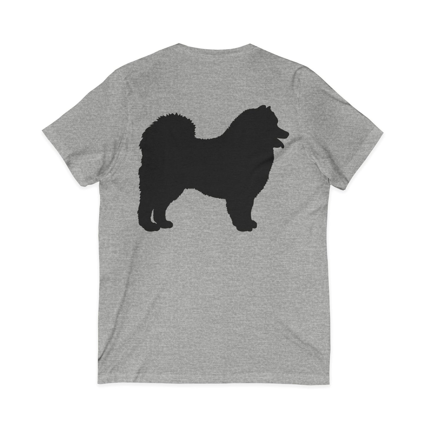 Samoyed Silhouette Unisex Short Sleeve V-Neck Tee