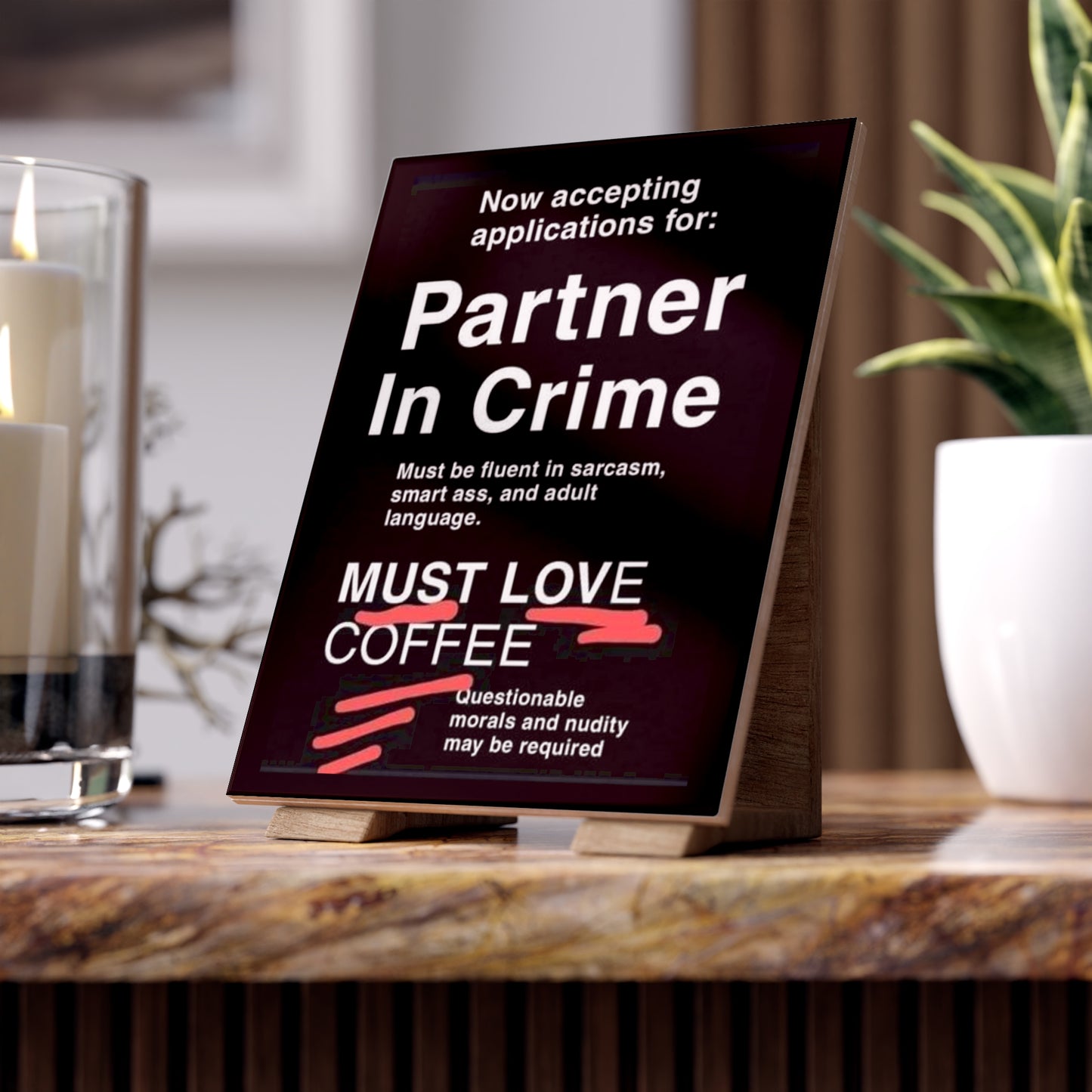 Partner In Crime Ceramic Photo Tile