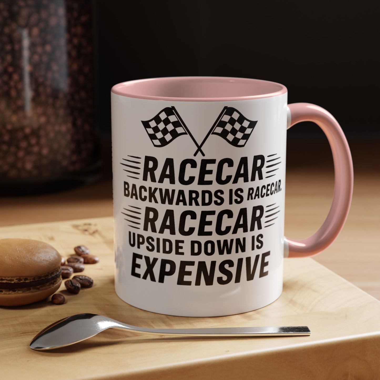 Racecar Backwards 2-Tone Coffee Mug