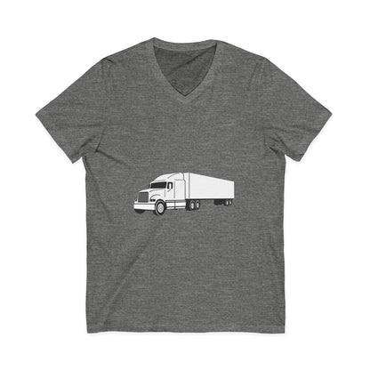 Semi Truck Unisex Short Sleeve V-Neck Tee