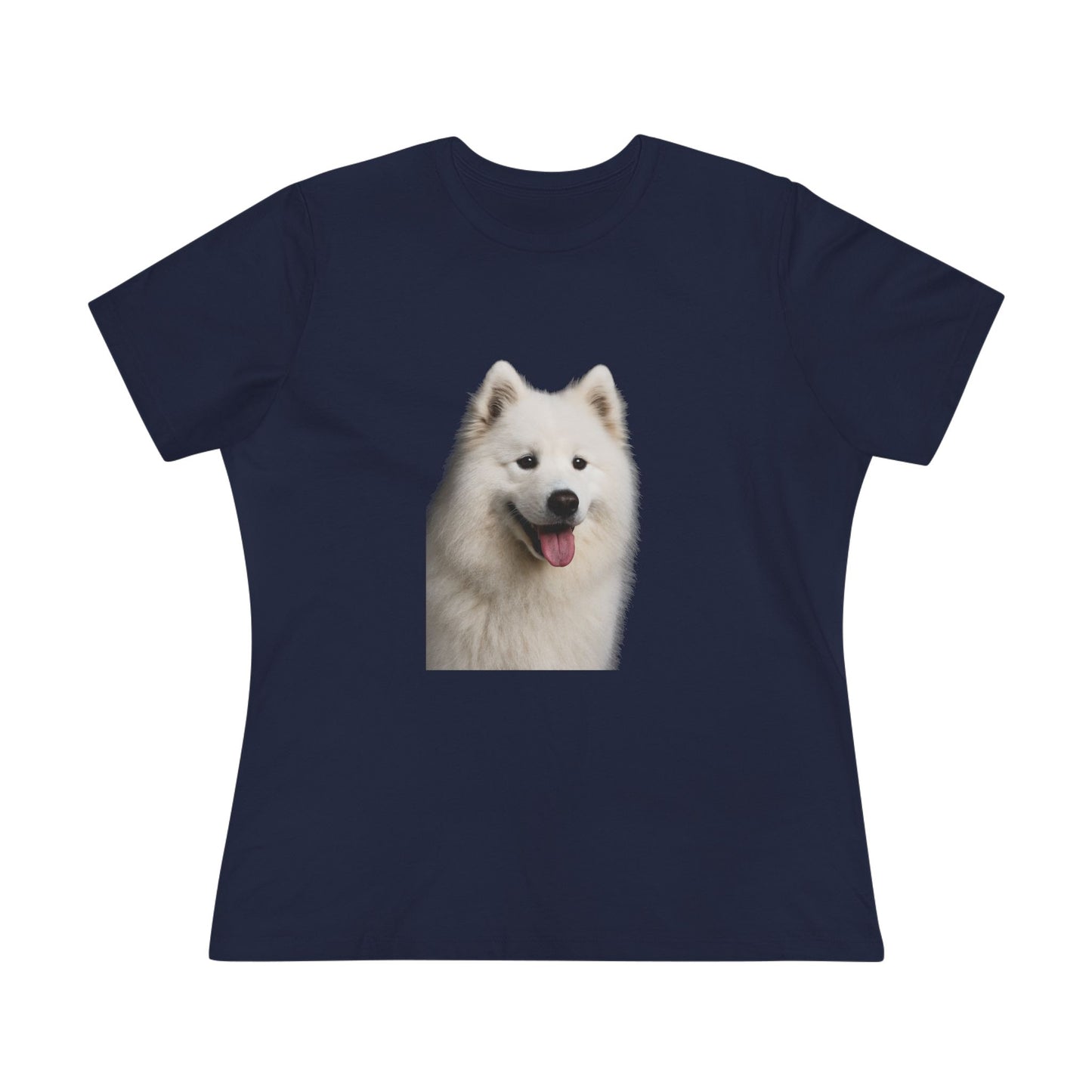 Samoyed Head Women's Short Sleeve Crewneck Tee