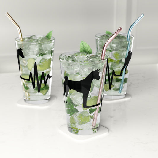 My Heart Beats For Basenjis Drinking Glass