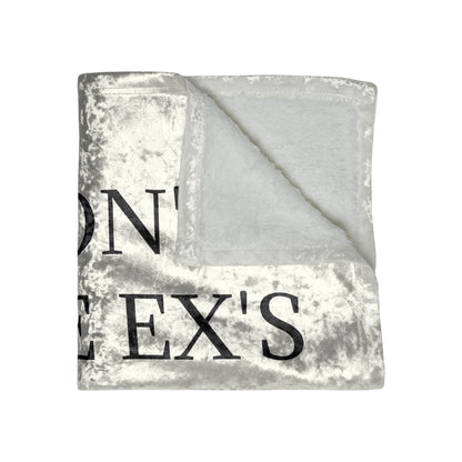 X's And Y's Crushed Velvet Blanket