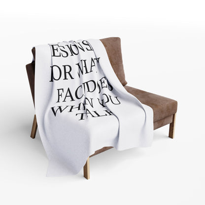 When You Talk Arctic Fleece Blanket