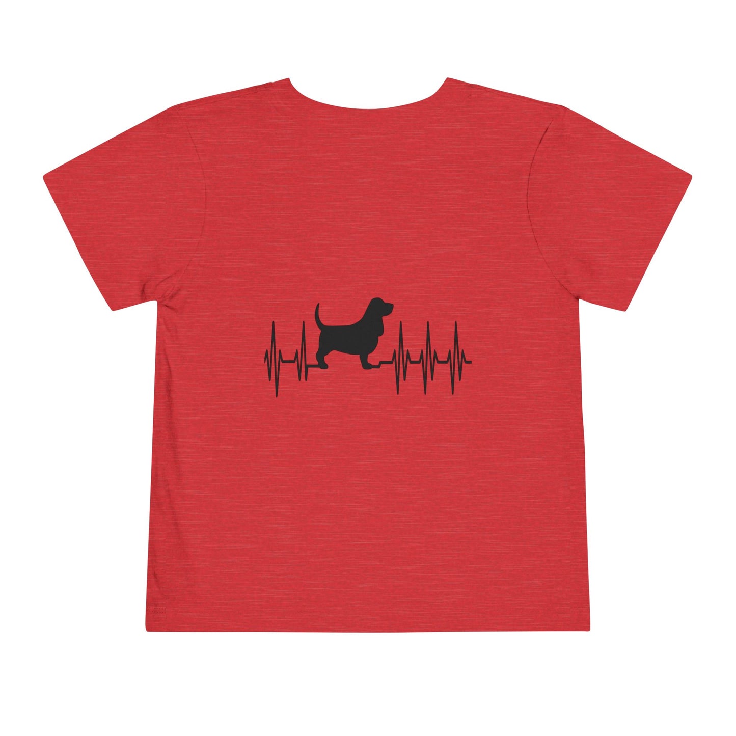 My Heart Beats For Bassets Toddler Unisex Short Sleeve Crewneck Tee