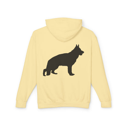 German Shepherd Silhouette Unisex Lightweight Hoodie