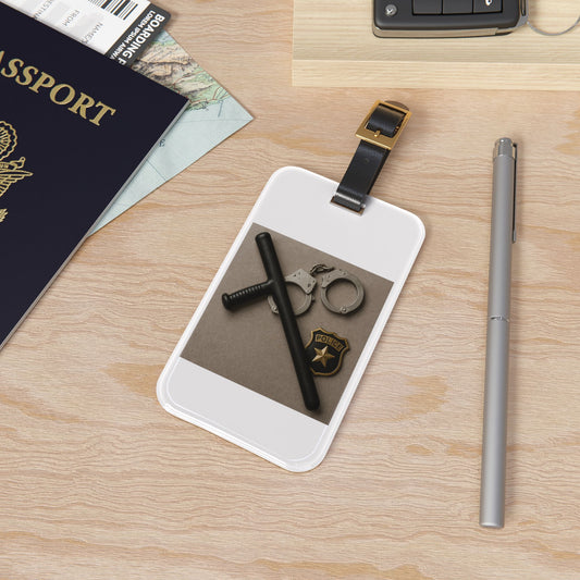 Law Enforcement Appreciation Leather Strap Luggage Tag