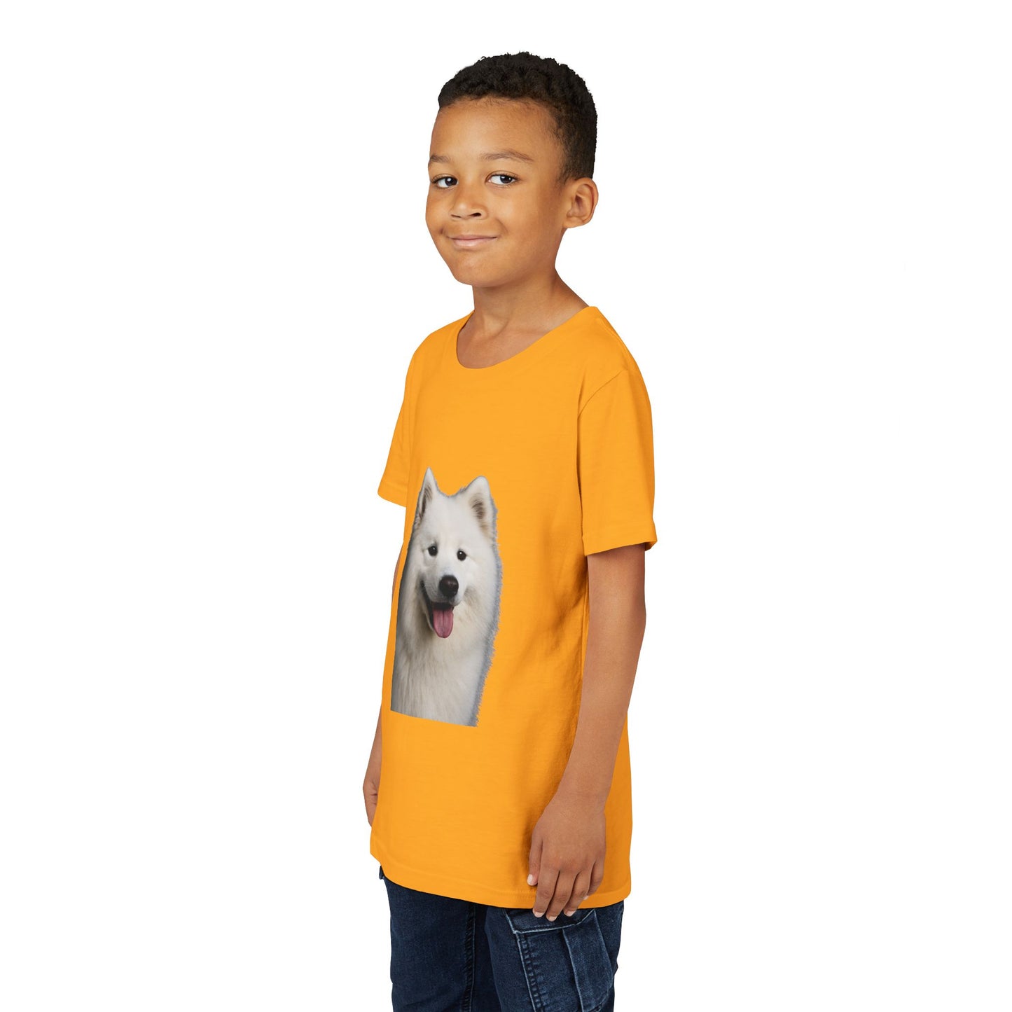 Samoyed Head Youth Unisex Short Sleeve Crewneck Tee
