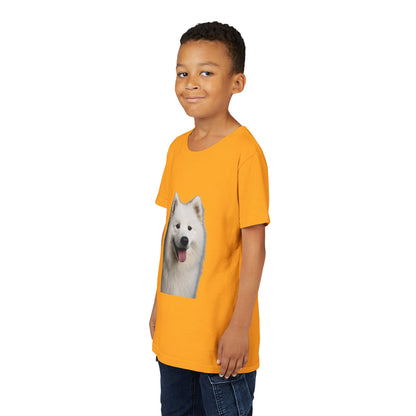 Samoyed Head Youth Unisex Short Sleeve Crewneck Tee