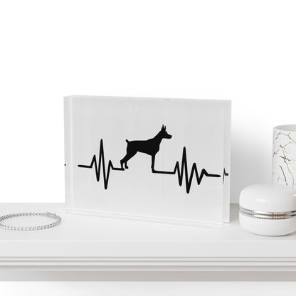 My Heart Beats For Dobermans Acrylic Photo Block