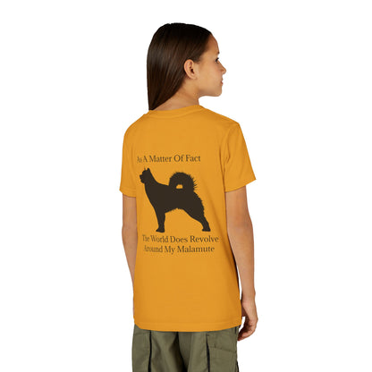Matter Of Fact Malamute Youth Unisex Short Sleeve Crewneck Tee