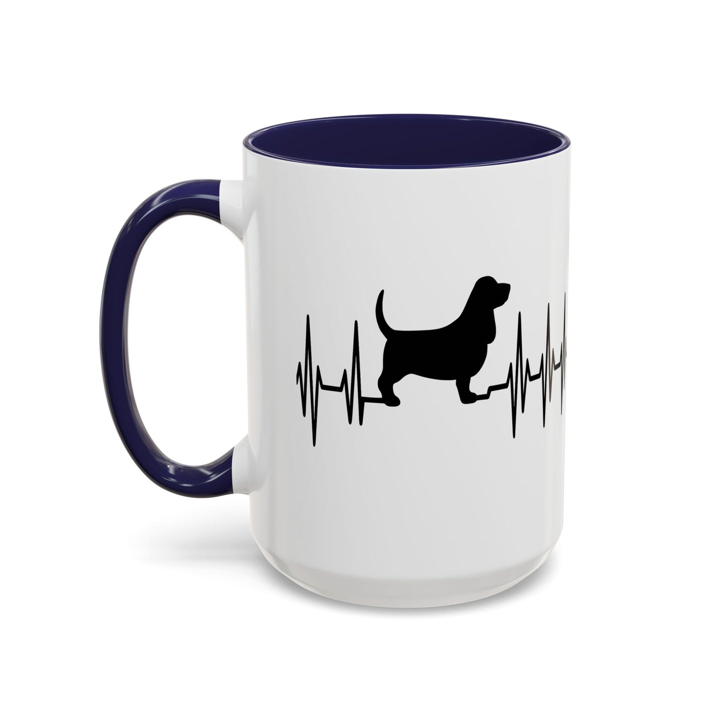 My Heart Beats For Bassets 2-Tone Coffee Mug