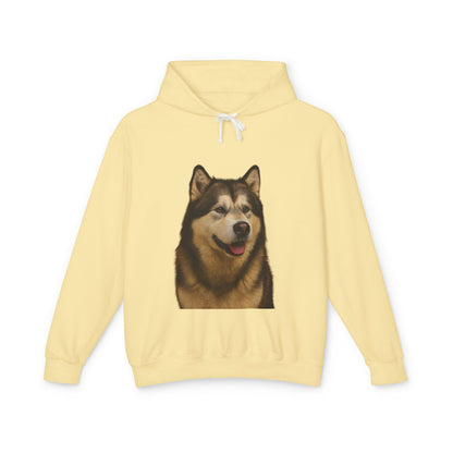 Malamute Head Unisex Lightweight Hoodie