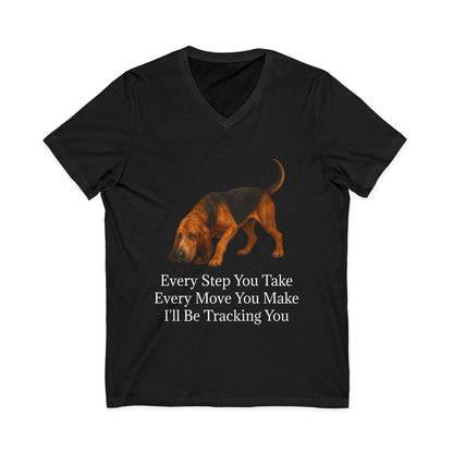 Tracking You Unisex Short Sleeve V-Neck Tee