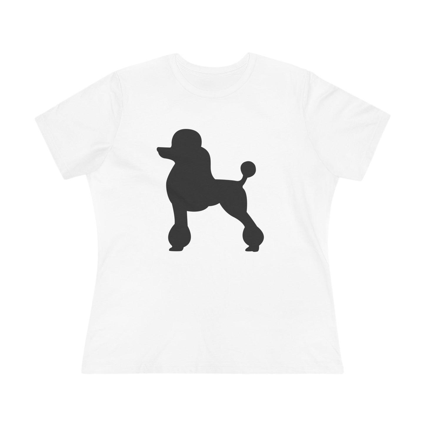 Poodle Silhouette Women's Short Sleeve Crewneck Tee