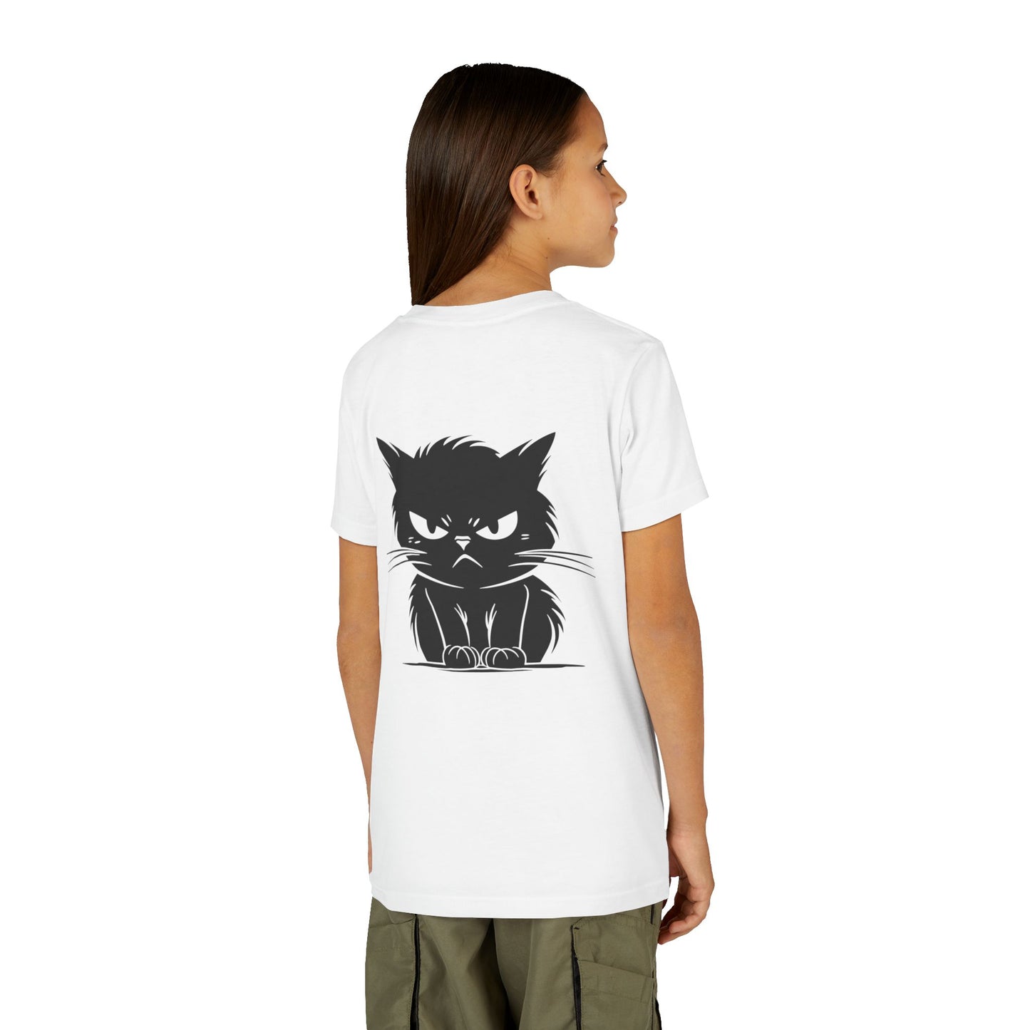 Angry Cat Youth Unisex Short Sleeve Crewneck Tee