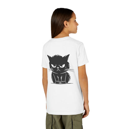 Angry Cat Youth Unisex Short Sleeve Crewneck Tee