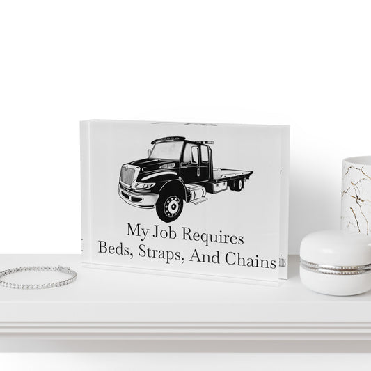 Beds, Straps, And Chains Acrylic Photo Block