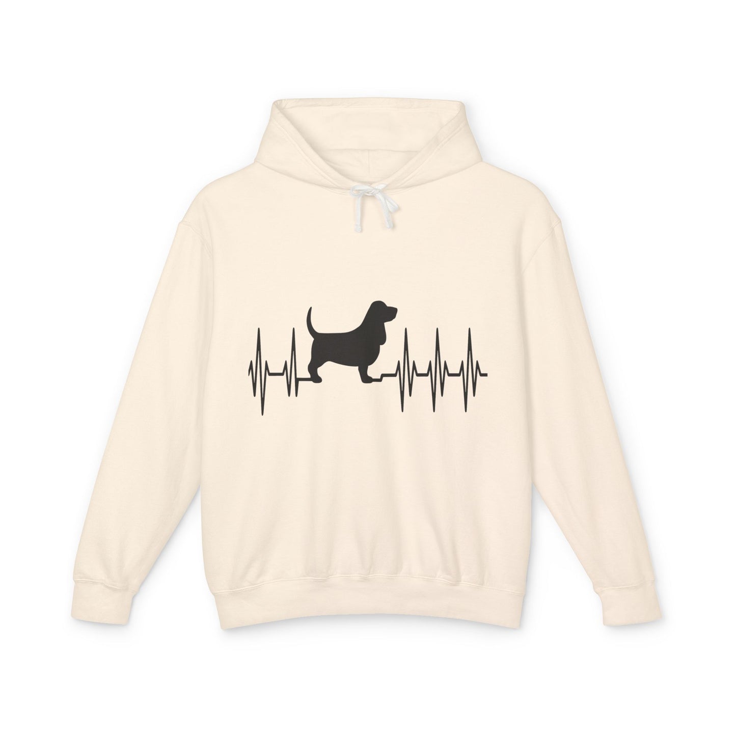 My Heart Beats For Bassets Unisex Lightweight Hoodie