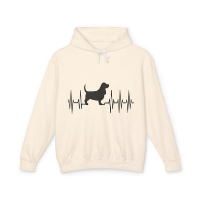 My Heart Beats For Bassets Unisex Lightweight Hoodie