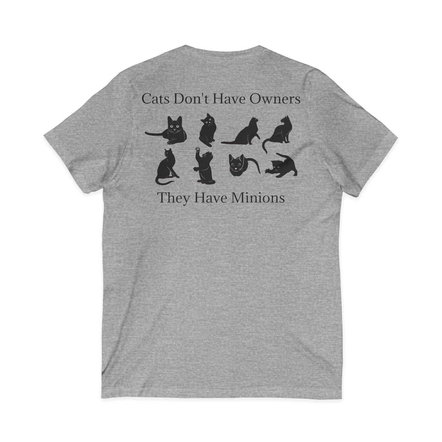 Cat Minions Unisex Short Sleeve V-Neck Tee