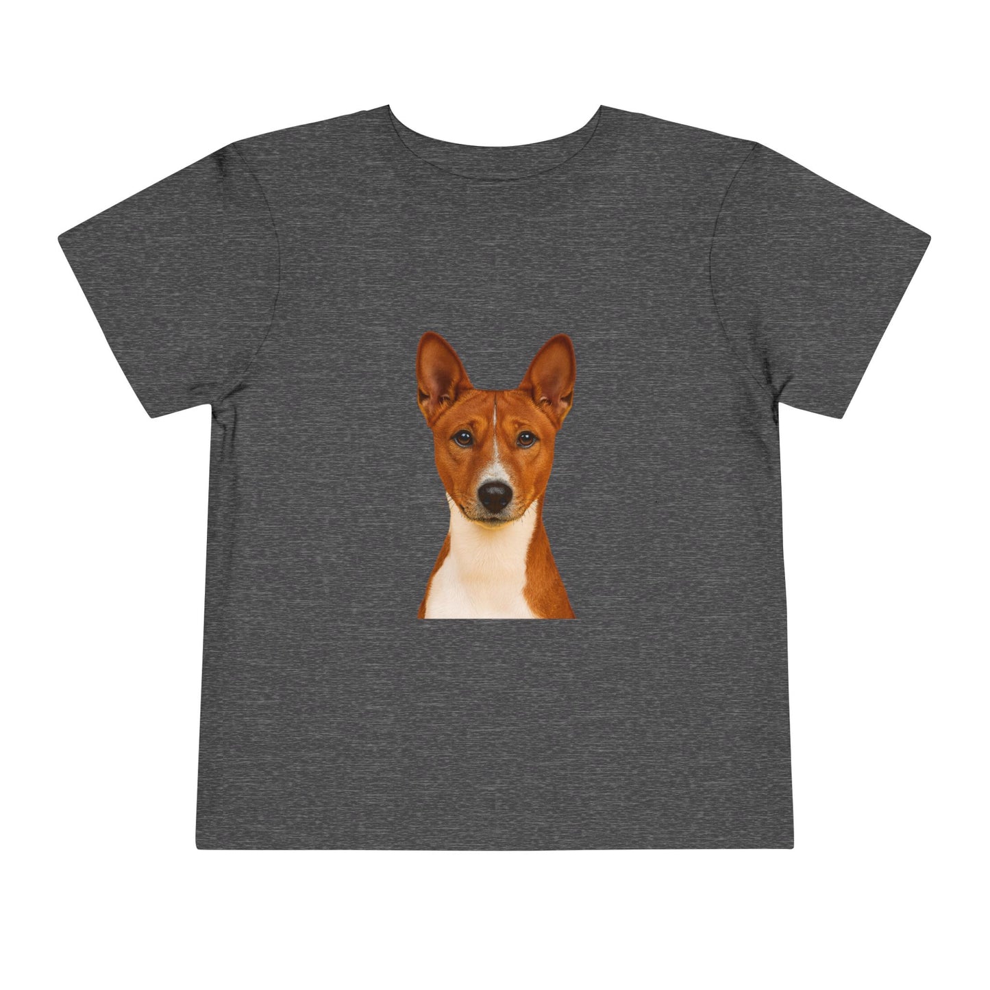 Basenji Head Toddler Unisex Short Sleeve Crewneck Tee