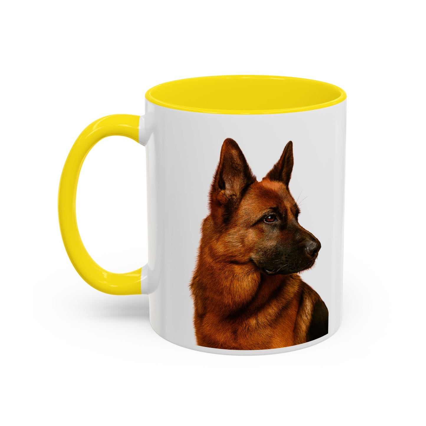 German Shepherd Head 2-Tone Coffee Mug