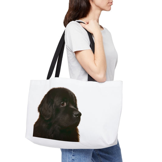 Newfie Head Weekender Tote Bag