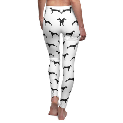 Doberman Silhouette Women's Ankle Leggings