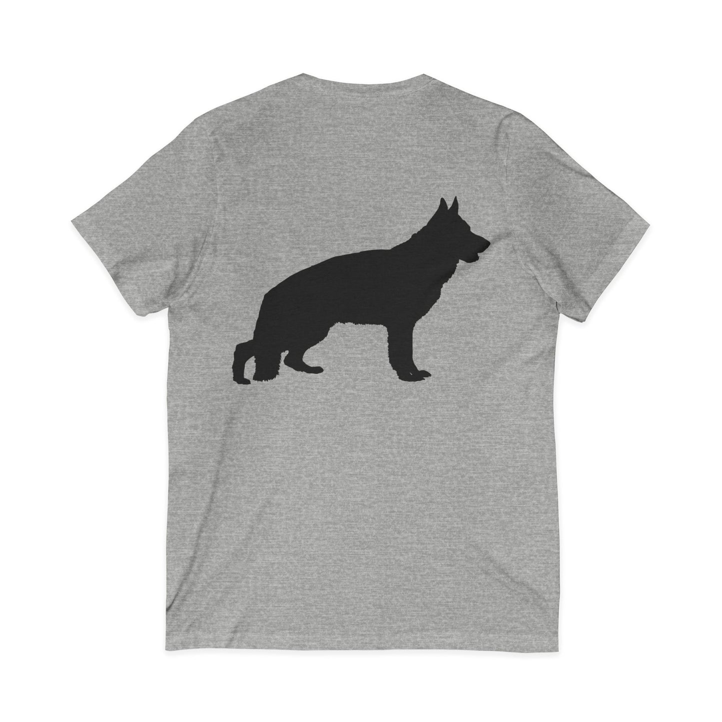 German Shepherd Silhouette Unisex Short Sleeve V-Neck Tee