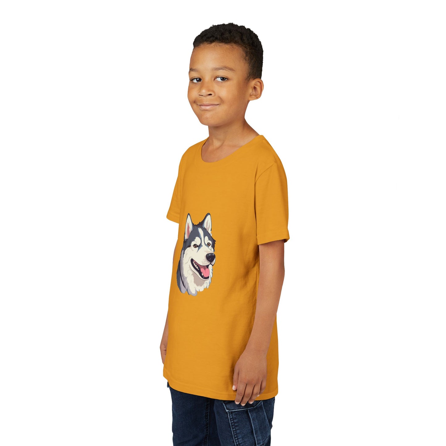Malamute Head Youth Unisex Short Sleeve Crewneck Tee