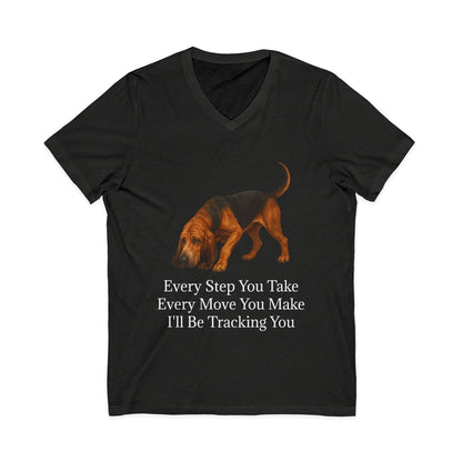 Tracking You Unisex Short Sleeve V-Neck Tee