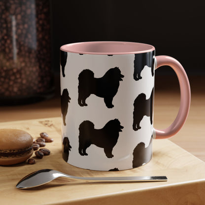 Samoyed Silhouette 2-Tone Coffee Mug