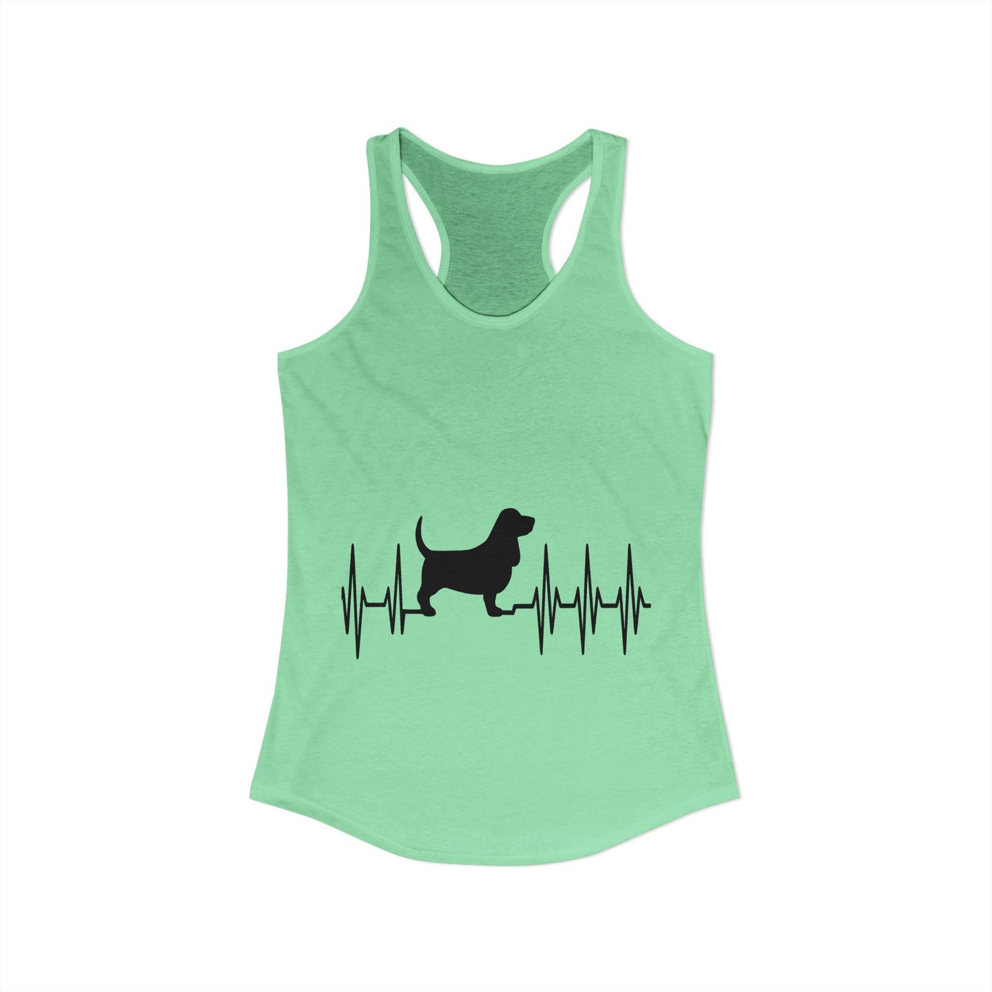 My Heart Beats For Bassets Women's Racerback Tank
