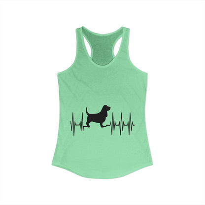 My Heart Beats For Bassets Women's Racerback Tank