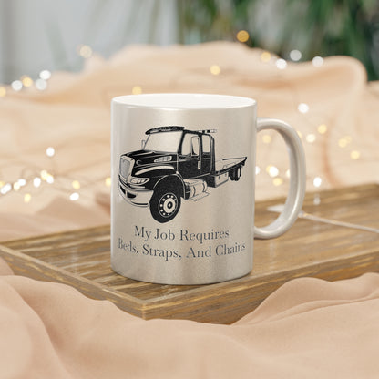 Beds, Straps, And Chains Metallic Coffee Mug