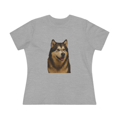 Malamute Head Women's Short Sleeve Crewneck Tee