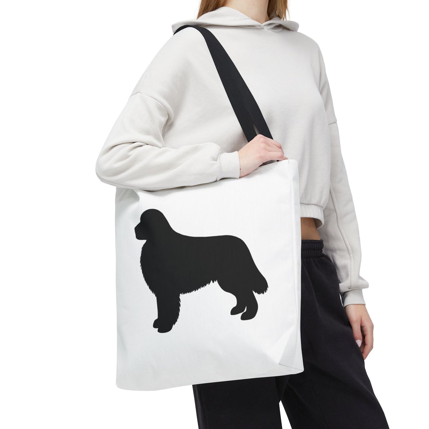 Newfie Silhouette Tote Bag
