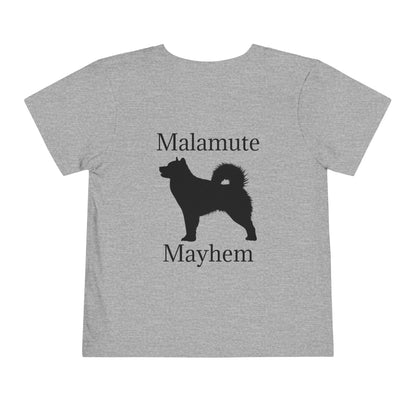 Malamute Mayhem Toddler Unisex Short Sleeve Crewneck Tee
