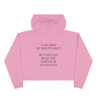 Subtitles Women's Crop Hoodie