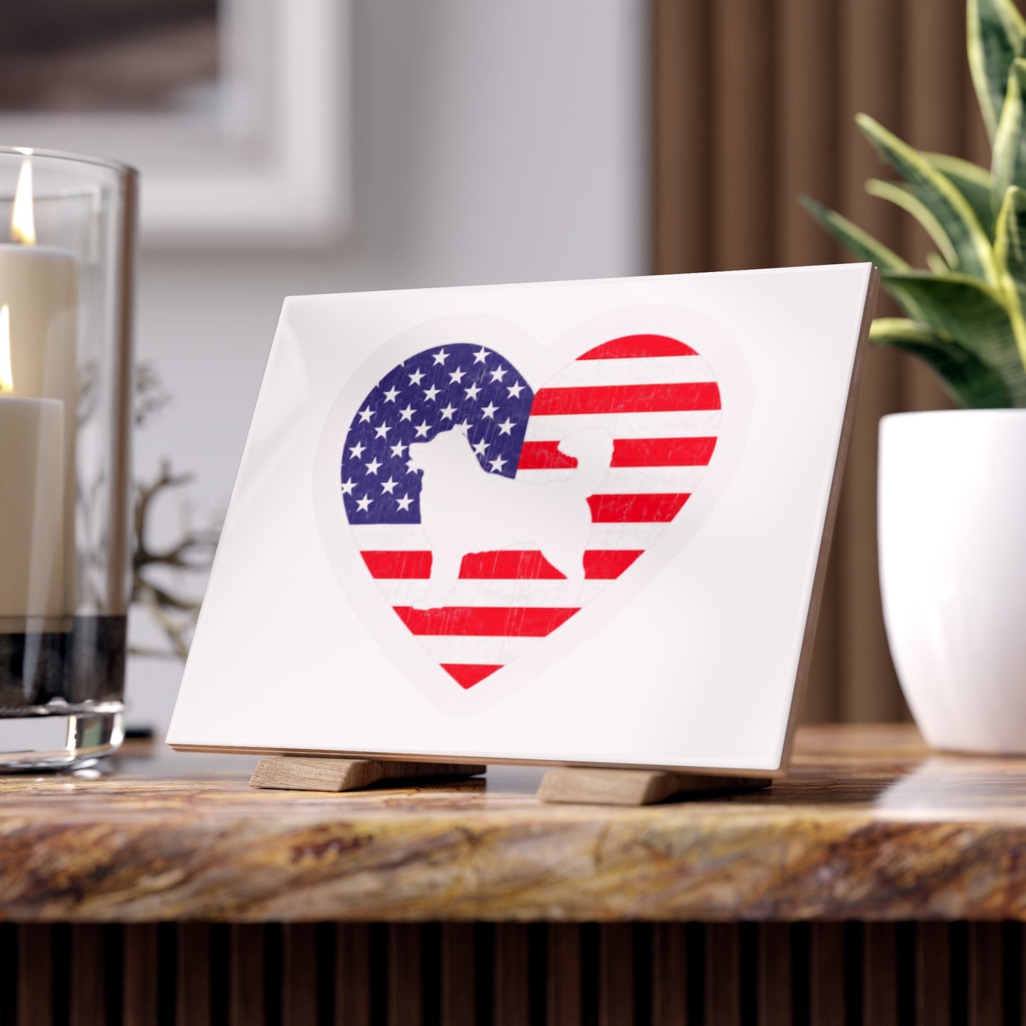 Malamute Flag Ceramic Photo Tile