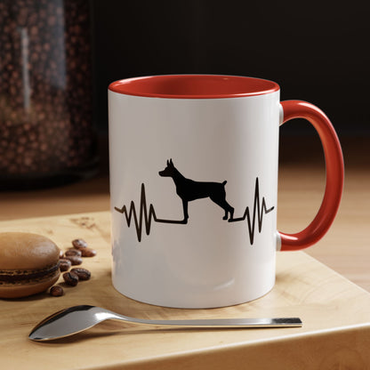 My Heart Beats For Dobermans 2-Tone Coffee Mug