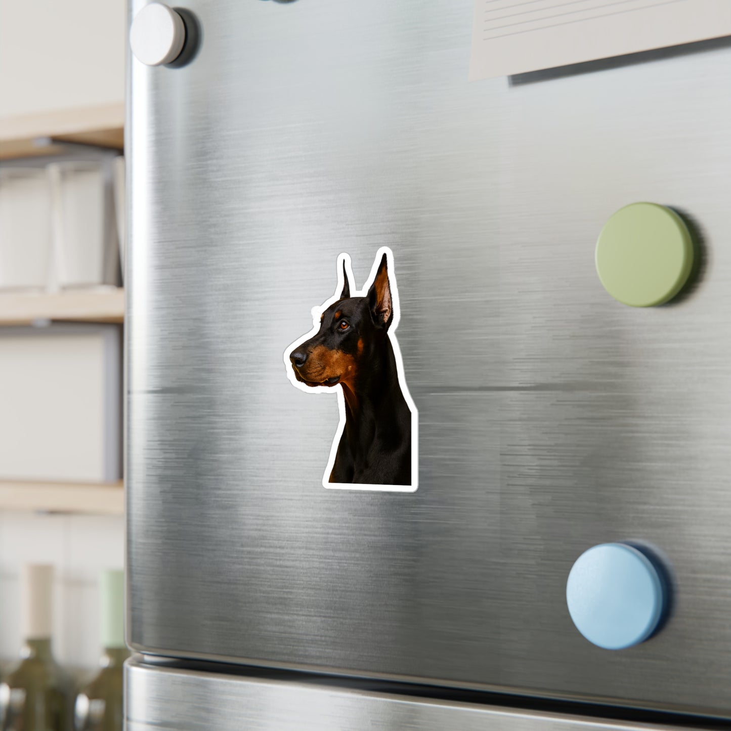 Doberman Head Vinyl Decal