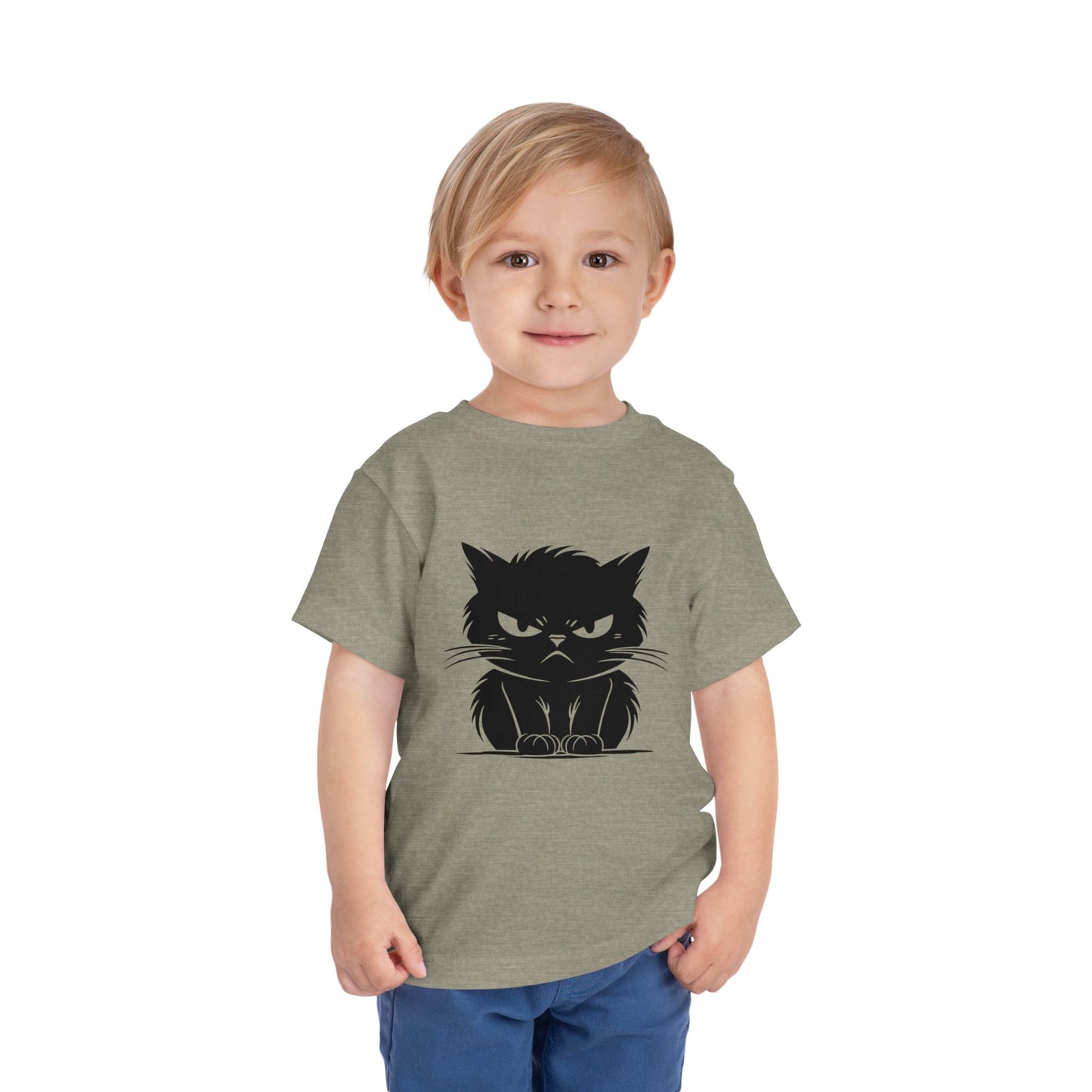Angry Cat Toddler Unisex Short Sleeve Crewneck Tee