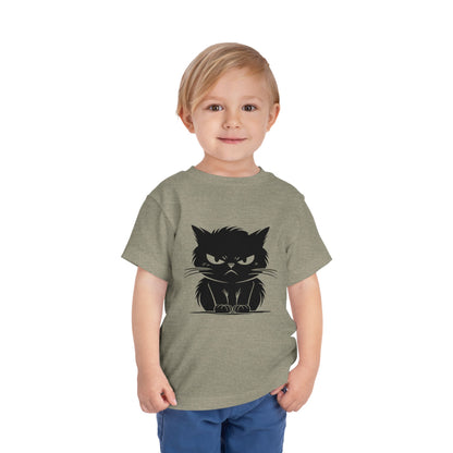 Angry Cat Toddler Unisex Short Sleeve Crewneck Tee