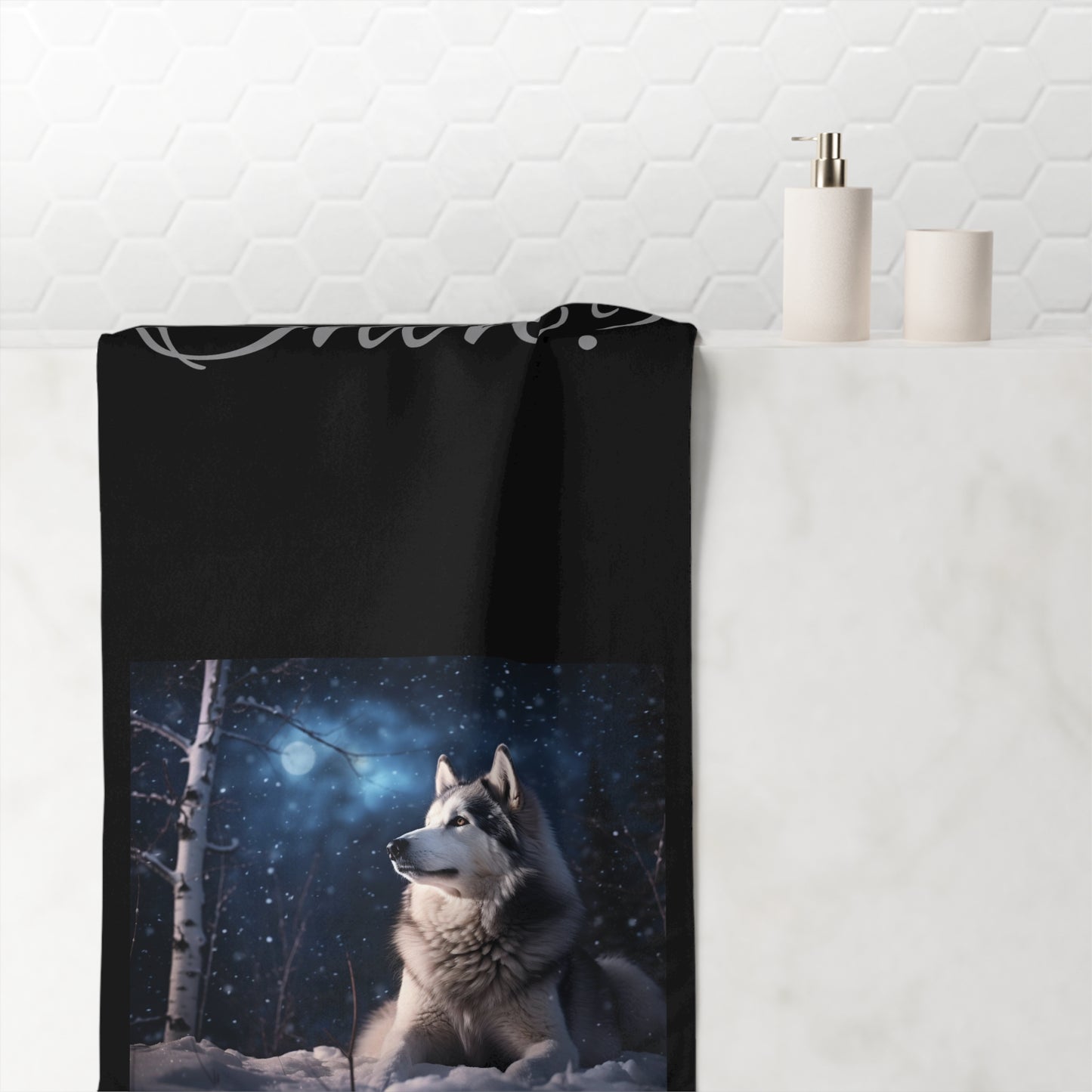 Got Snow? Mink-Cotton  Beach Towel
