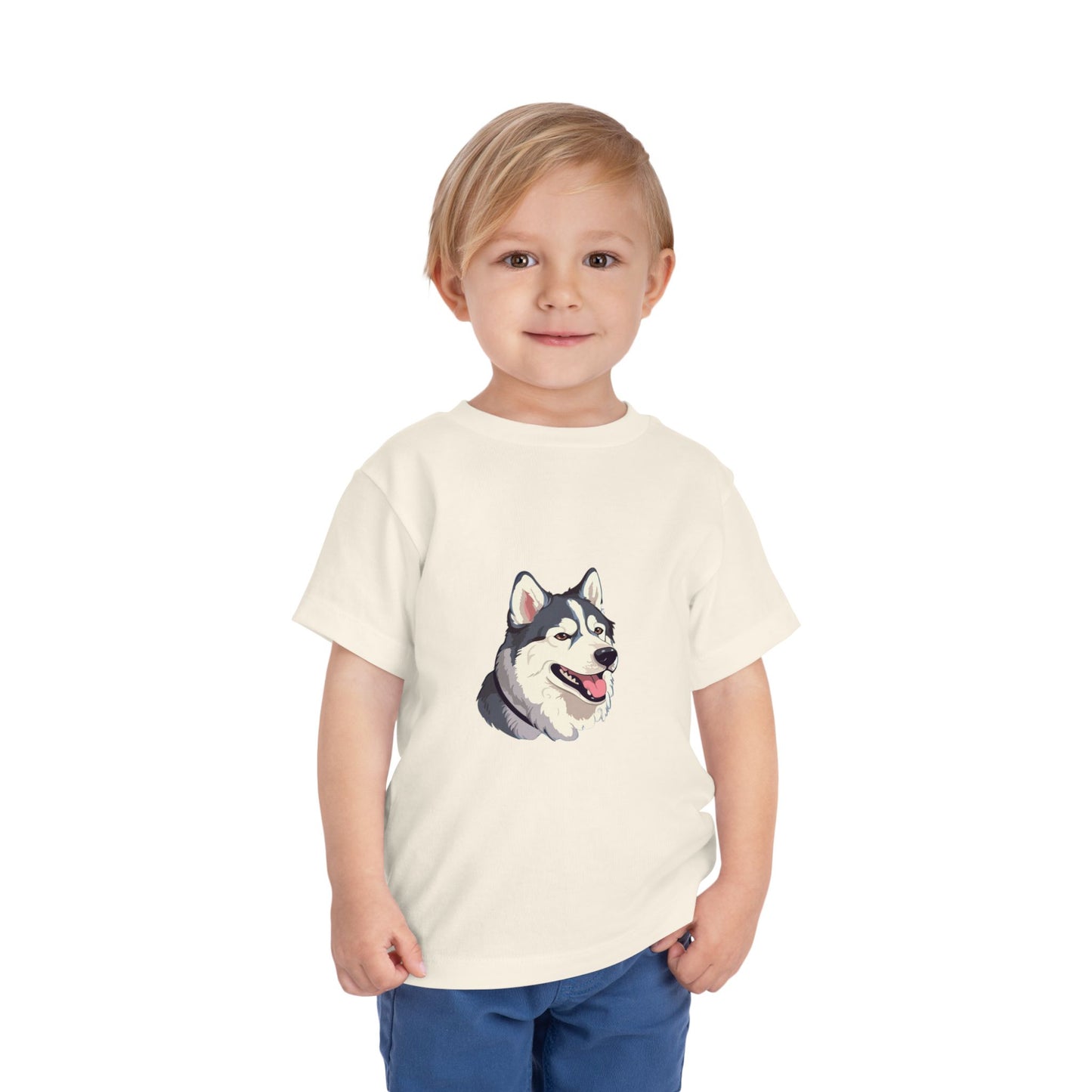 Malamute Head Toddler Unisex Short Sleeve Crewneck Tee